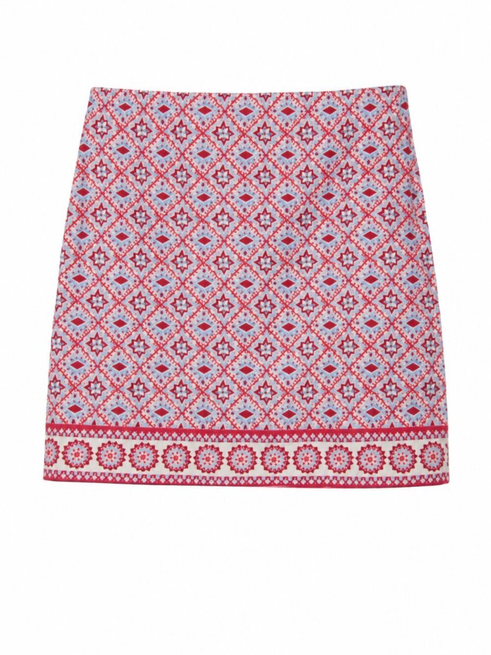 TALBOTS Geometric Pattern Lined  A-Line Preppy Boho Mod Skirt Size 6 Petite